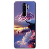 MRCİLETİSİM Xiaomi Redmi Note 8 Pro Kılıf Kapak - Wash Red Wall +Hayalet Ekran Yandan Gözükmez