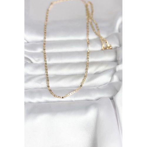 CM 14K Gold Renk Yassı Zincir Model 60 cm Kadın Kolye