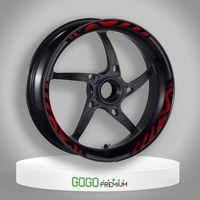 HONDA Honda Pcx 2014 - 2025 Uyumlu Mor Kırmızı Zebra Desen Büyük 1 Set Jant Şeridi