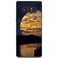 Lopard Samsung Galaxy Note 8 Uyumlu Kılıf Gece'S (49) Ultra Silikon Kılıf Ay Yansıması