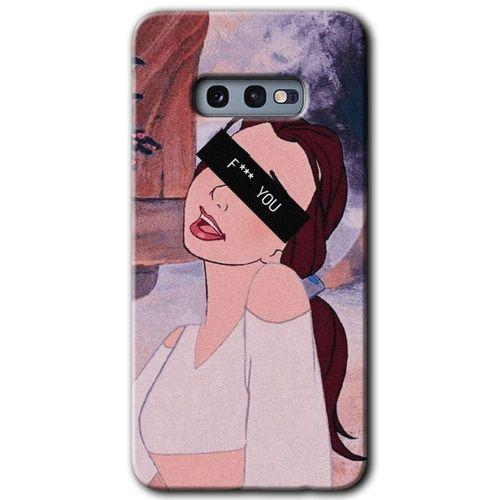 MRCİLETİSİM MRCİLETİSİM Samsung Galaxy S10e Kılıf HD Desen Baskılı Arka Kapak + Temperli Cam - Bad Girl