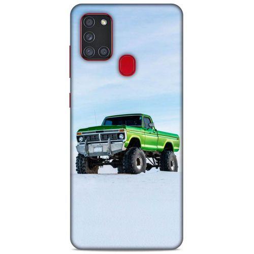 Lopard Samsung Galaxy A21s Uyumlu Kılıf PickUpX (33) Hybrid Kılıf Açık Yeşil