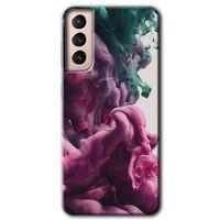 Galaxy S21 Plus Kılıf HD Desen Baskılı Arka Kapak - Liquid Cloud + Kırılmaz Cam