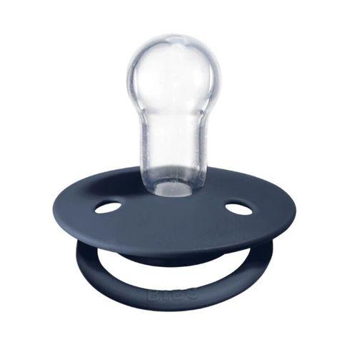 Eğitici Çocuk Bibs De Lux Silikon Emzik 0-36 Ay Steel Blue