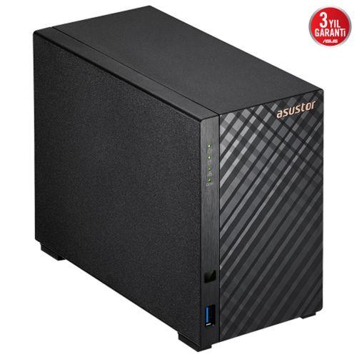 ASUSTOR AS1102TL, 1Gb DDR4 Ram, 2 Yuvalı (2x22TB Destek), 1x2.5GbE Network, USB 3.2, USB 2.0, Tower NAS (Yedekleme) Cihazı