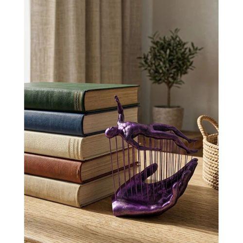 3d Mor İnsan Figürü Dekoratif Duvar Ve Masa Üstü Sanat Objesi