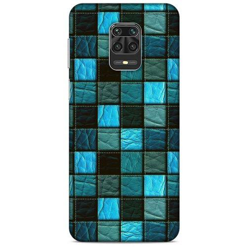 Xiaomi Redmi Note 9S Kılıf Patchwork (27) Tasarımlı Kılıf Turkuaz Siyah