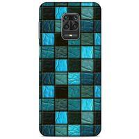 Xiaomi Redmi Note 9S Kılıf Patchwork (27) Tasarımlı Kılıf Turkuaz Siyah