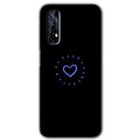 Realme 7 HD Baskılı Kılıf + 9D Tam Ekran Koruyucu - Heart Strokes