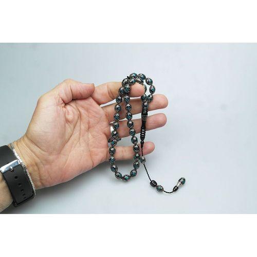 Oltu Taşı ve Mine İşlemeli Tespih