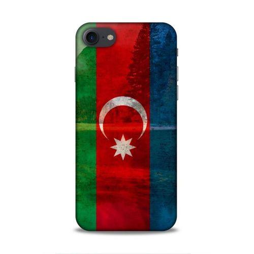 Apple Iphone 8 Uyumlu Kılıf Azarbaijan (43) Thin Fit Kılıf Bayrak Manzara