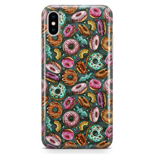 Apple iPhone XS Max Kılıf Donutlar Arka Kapak Koruma Desenli Full Koruyucu