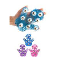 9 Bilyeli El Şeklinde Omuz Bacak Masaj Aleti Masaj Eldiveni Giyilebilir Plastik Vücut Sıkılaştırıcı