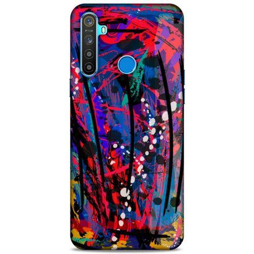 Lopard Oppo Realme 5i Uyumlu Kılıf Soyut Sanat (46) Desenli Core Armor Kılıf