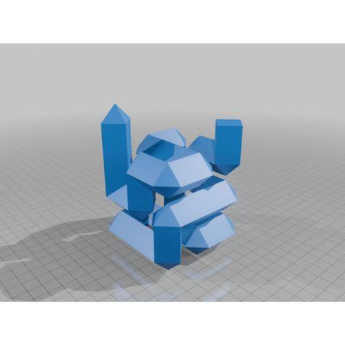 Kolay Basılan 3D Bilye Labirenti Elmas Labirent 3D Baskı