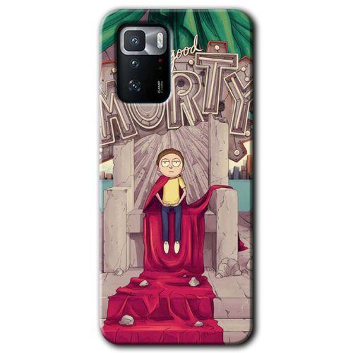 BeRa Aksesuar Poco x3 GT Kılıf Baskılı Kapak - Morty +Tam Kaplayan Mat Seramik