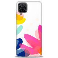 Samsung Galaxy M12 Kılıf HD Baskılı Kılıf - Çiçekk + Tam Ekran Koruyucu
