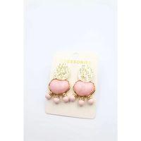 Taşlı Küpe - Pembe