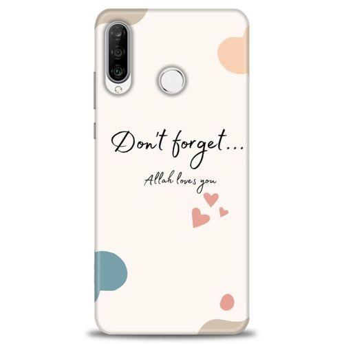 Huawei P30 Lite Kılıf HD Baskılı Kılıf - Fragile + Tam Ekran Koruyucu