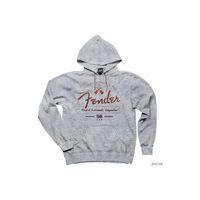 Fender Logo 6 Gri Kapşonlu Sweatshirt Hoodie