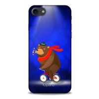Apple Iphone 8 Kılıf FunnyMaX (43) Thin Fit Kılıf Lacivert Ayılı