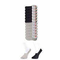 Siyah ve Gri Erkek Babet Çorap 12 çift