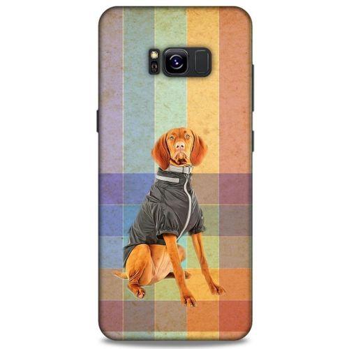 Samsung Galaxy S8 Plus Kılıf Köpek Kıyafetleri (36) Glitter Kılıf Alman Pointer