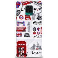 Xiaomi Redmi Note 9 Pro Kılıf HD Baskılı Kılıf - London Set + Tam Ekran Koruyucu