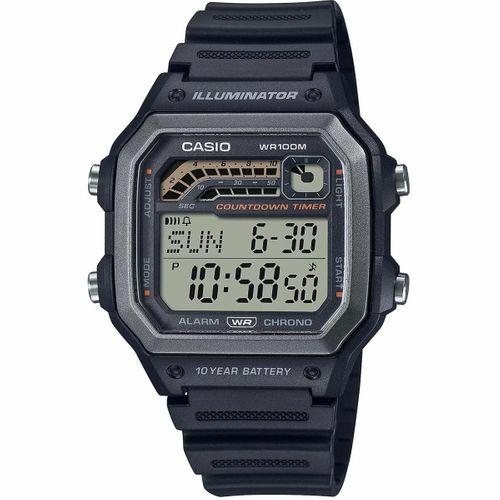 Casio WS-1600H-1AVDF Quartz Silikon Siyah 10 ATM 42 mm Erkek Kol Saati