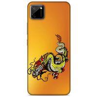 Oppo Realme C11 Kılıf Dragons (28) Arka Kapak Tatoo Sarı Ejderha