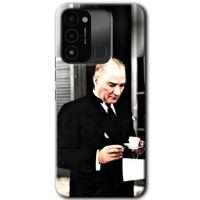 Tecno Spark 8C Kılıf HD Desen Baskılı Arka Kapak - Atatürk Türk Kahvesi