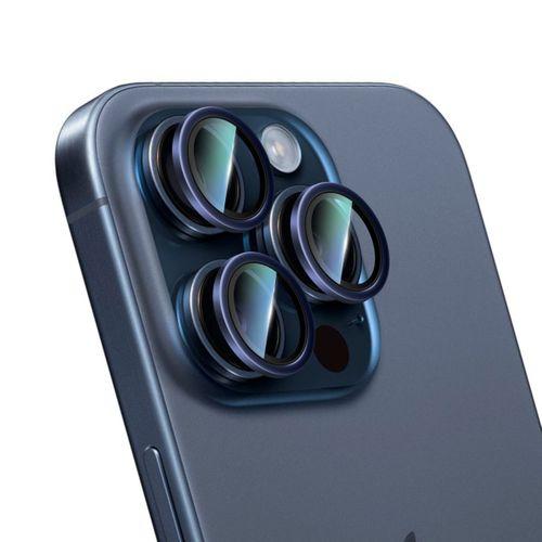 Apple iPhone 15 Pro CaseWorld Alloy Serisi Oleofobik Anti Reflective Kamera Lens Koruyucu