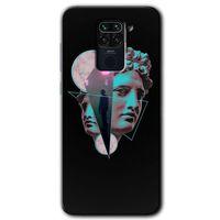 Redmi Note 9 Kılıf HD Desen Baskılı Arka Kapak - Heykel + Kırılmaz Cam