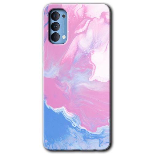 Oppo Reno 4 Kılıf HD Desen Baskılı Arka Kapak - Liquid Lekeler Art