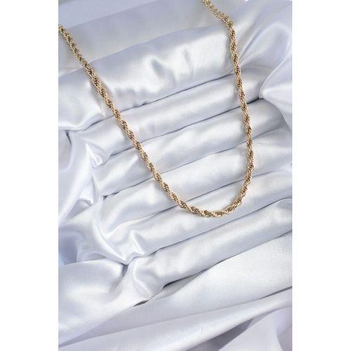 316L Çelik Gold Renk 60 cm Burgu Model Kadın Kolye