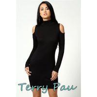 B101177 Omuzu Açık Uzun Kollu Elbise