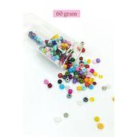 Dökme Cam Kum Boncuk Büyük Boy (6/0) 4 mm - 60 Gram - Karışık Renkli - BNC132
