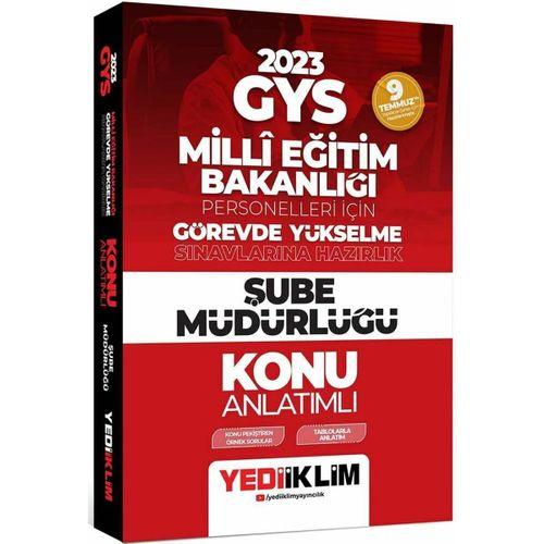 2023 GYS Millî Eğitim Bakanlığı Personelleri İçin Görevde Yükselme Sınavlarına Hazırlık Şube Müdürlüğü Konu Anlatımlı Yediiklim Yayınları