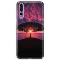 Huawei P20 Pro Kılıf Güneşin Batışı Arka Kapak Koruma Desenli Full Koruyucu