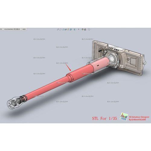 Tiger Tank Silah Namlusu STL (Bu ürün Sadece Plastik parçadır - Almadan Önce Soru Sorabilirsiniz)