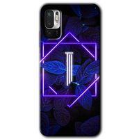 Poco M3 Pro Kılıf HD Desen Baskılı Arka Kapak - Dark Neon Yaprak I Harfi