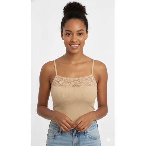 Şahinler Dar Dantel İp Askılı Ten B607