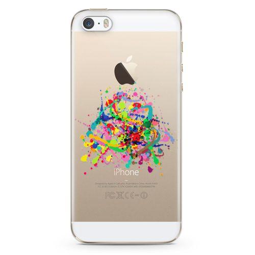 Apple iPhone 5s Kılıf Suluboya Afiş Arka Kapak Koruma Desenli Full Koruyucu