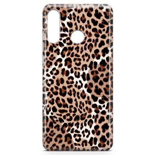 Huawei P30 Lite 2020 Kılıf Beyazlı Leopar Arka Kapak Koruma Desenli Full Koruyucu