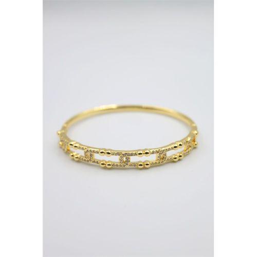 Taşlı Vip Bilezik - Altın