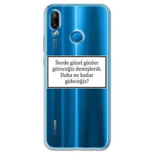 Huawei P20 Lite Kılıf HD Yazı Baskılı Silikon Arka Kapak - Yazı 7