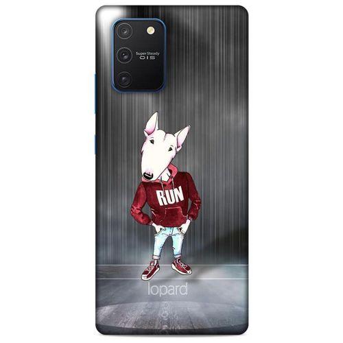 Samsung Galaxy S10 Lite Kılıf FunnyMaX (41) Tank Kılıf Gri Bull Teriyer