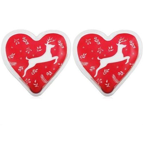 2 Adet Kalpli Geyikli Cep Sobası,El Isıtıcı,Sıcak Su Torbası Pvc  9Cm