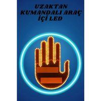 Pilli Led Işık Araç Camı İçin Uzaktan Kumandalı El Simgesi