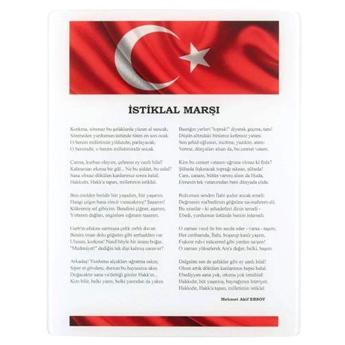 İstiklal Marşı Yapışkanlı Çıkartma 12X17cm - 10 adet